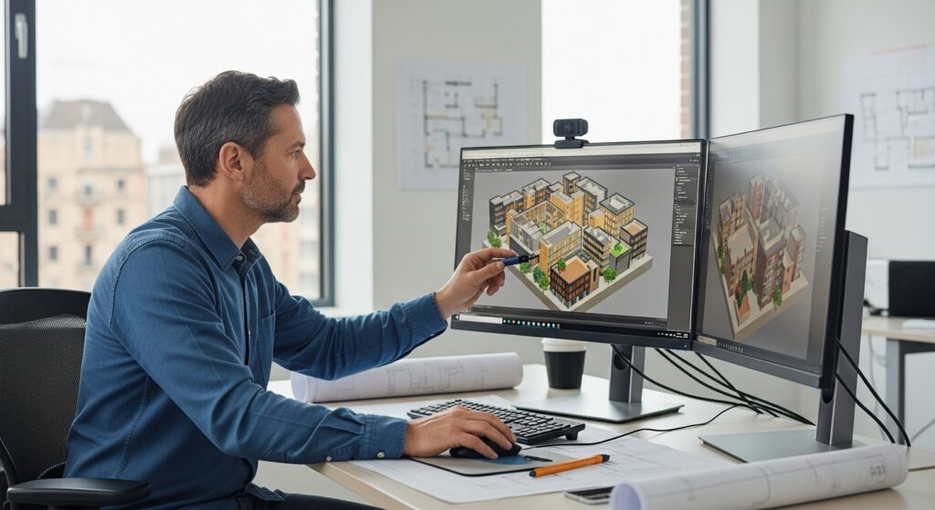 "Architectural BIM services including 3D modeling, design development, and construction documentation for residential and commercial projects